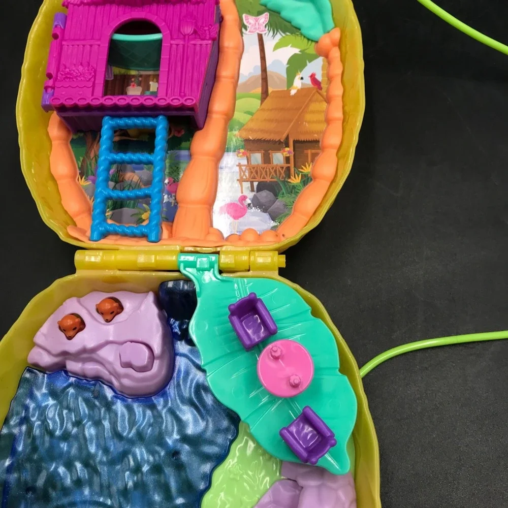 Polly Pocket Tropicool Pineapple Purse Compact Playset Incomplete